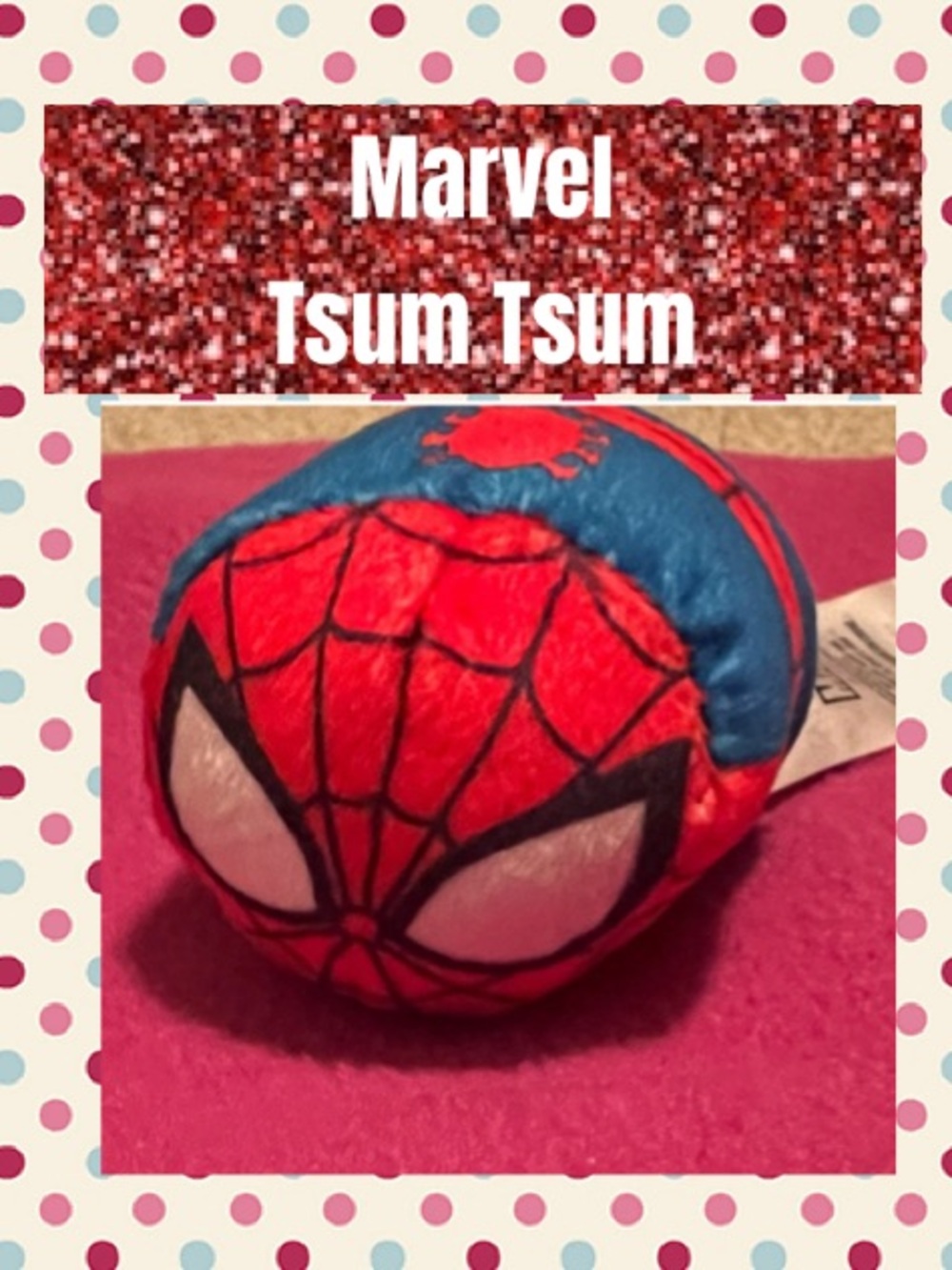 Marvel Tsum Tsum  Spider-Man Plush Mini - Red & Blue